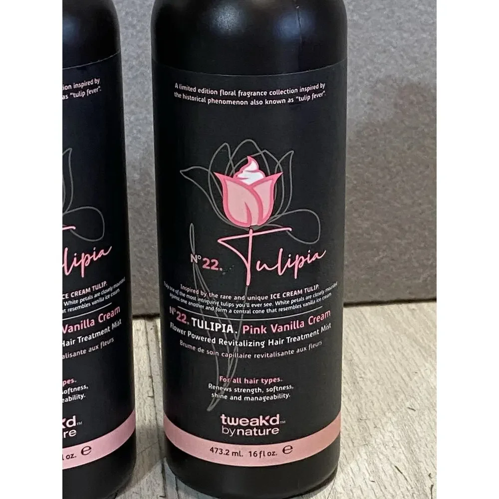 SEALED Lot of 4 Tweak'd By Nature N°22 Tulipia Pink Vanilla Cream 16 oz New